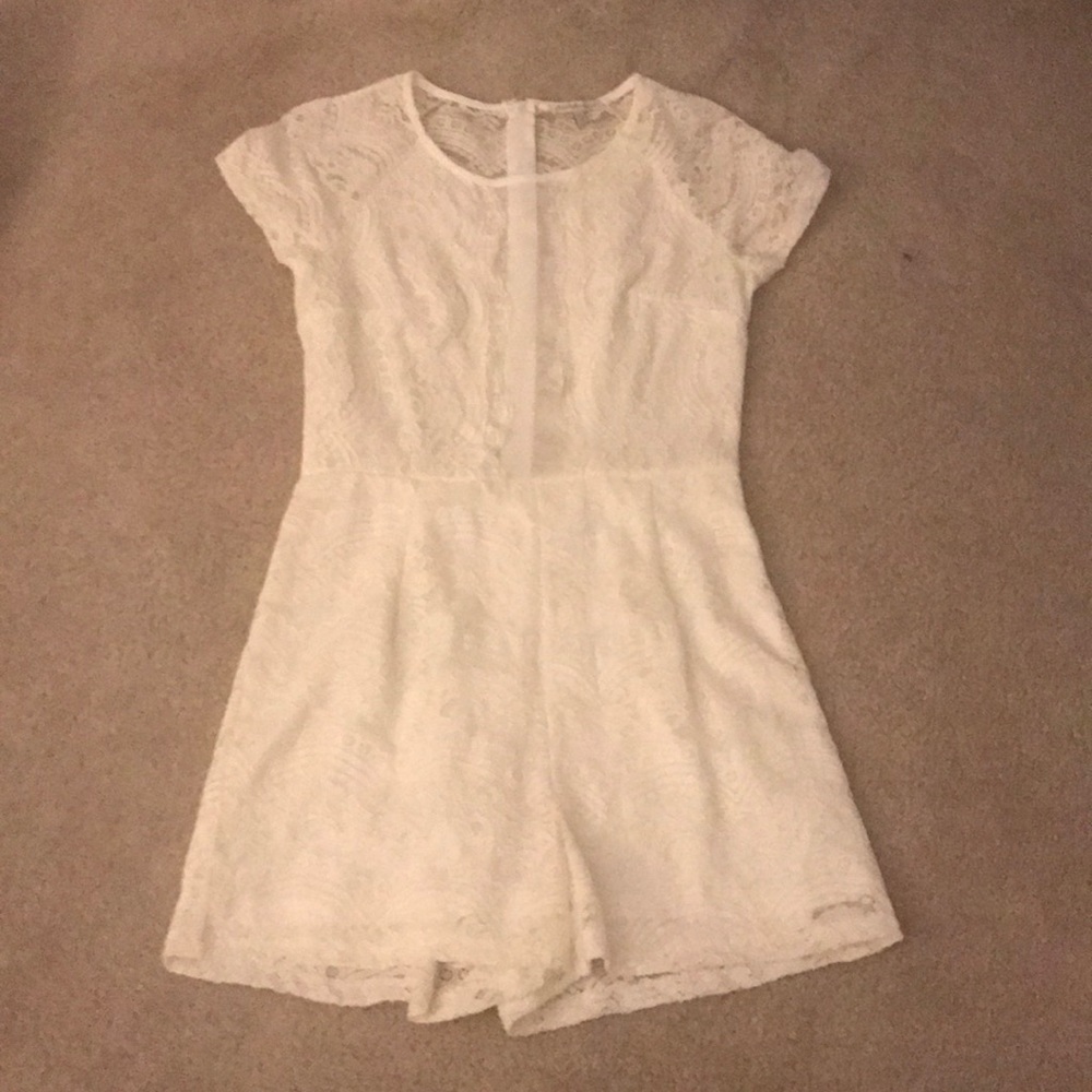 White lace romper